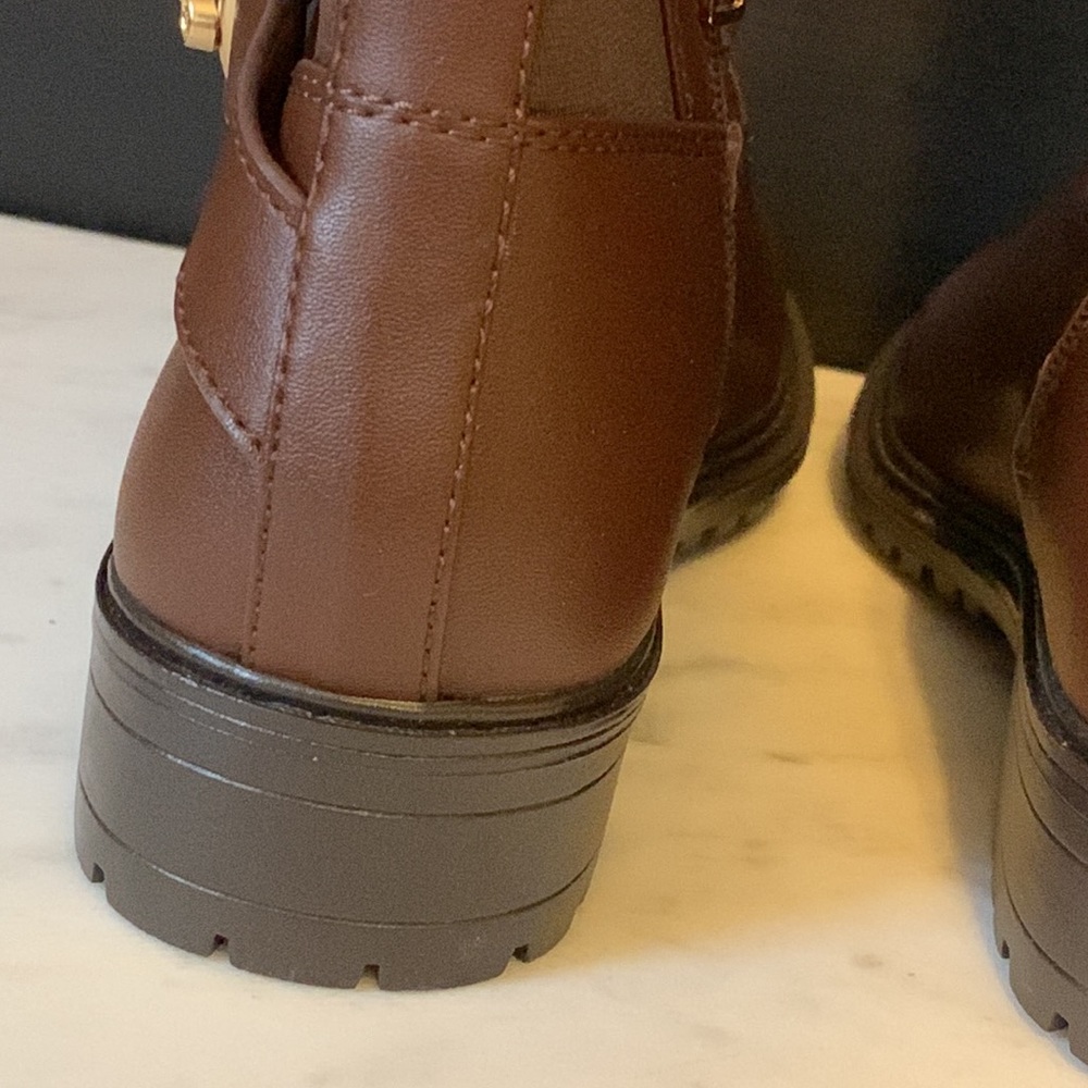 Coach Farrah Logo Buckle Tall Riding Boots in Brown - Picture 9 of 15